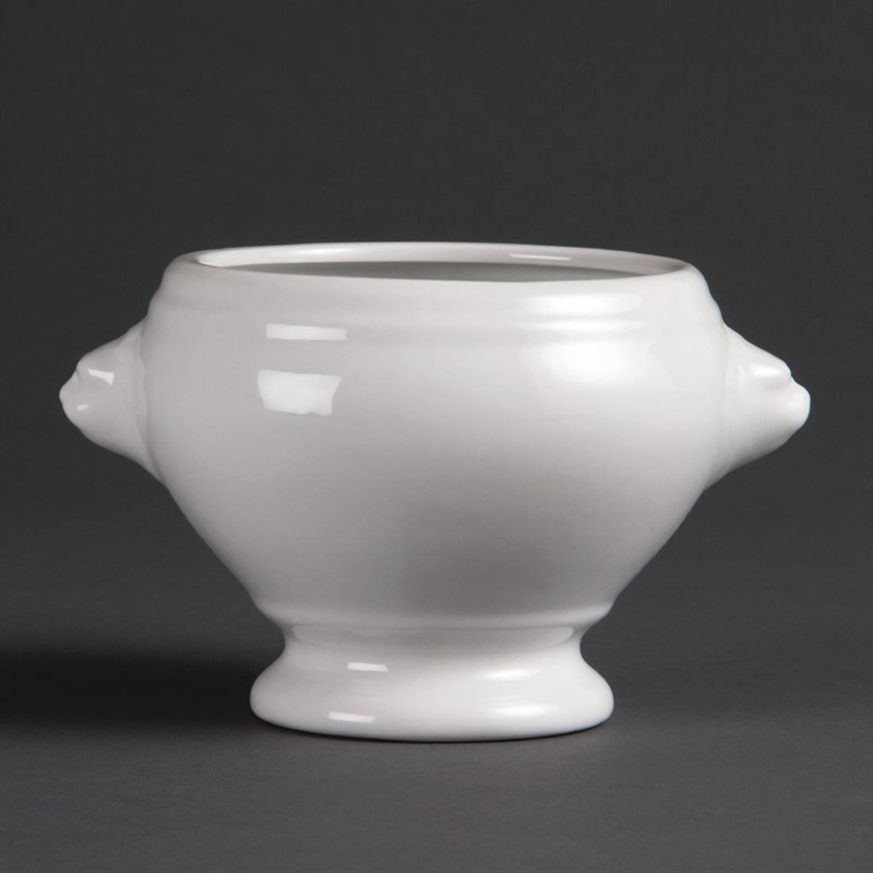  Olympia Whiteware Lion Head Soup Bowls 475ml 16.5oz (Pack of 6) 