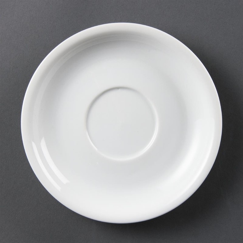  Olympia Whiteware Cappuccino Saucers 160mm (Pack of 12) 