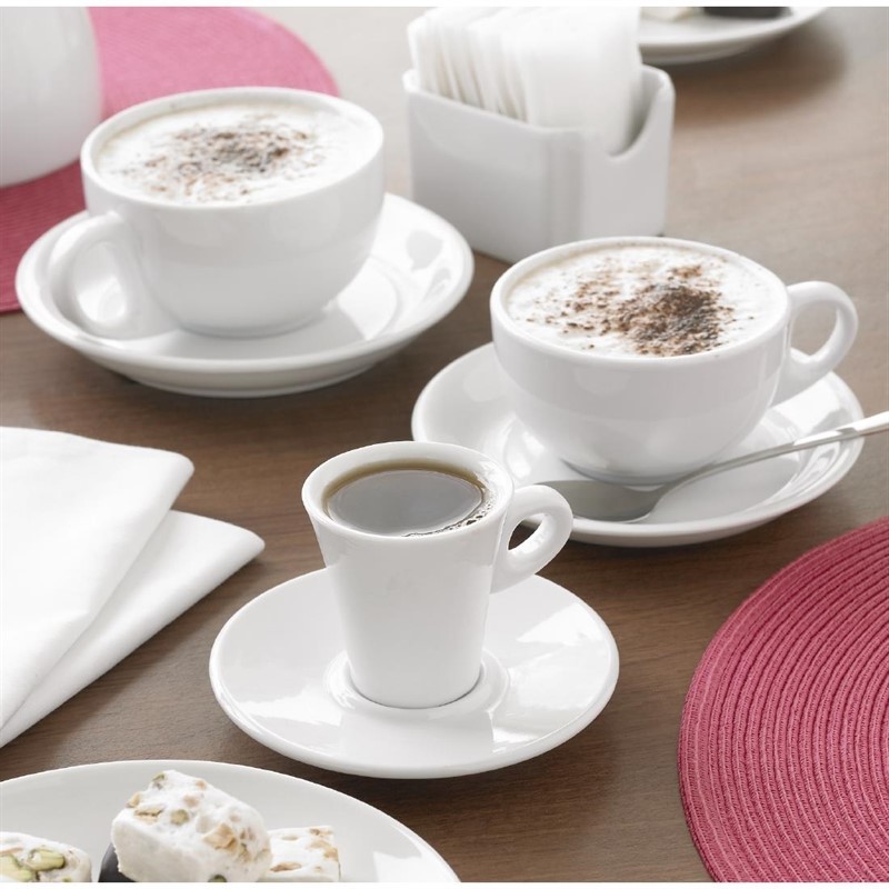  Olympia Whiteware Espresso Saucers (Pack of 12) 