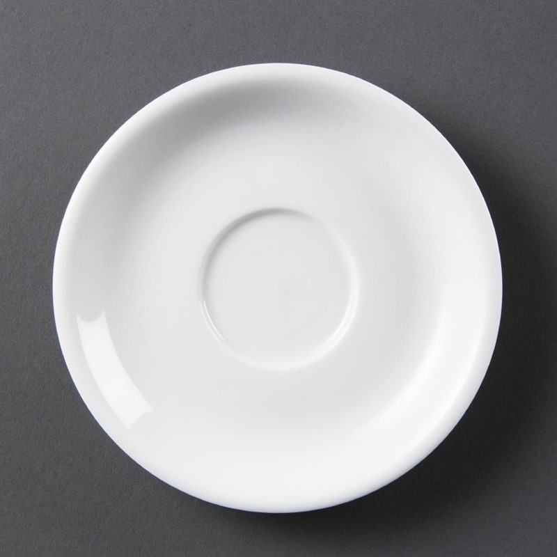  Olympia Whiteware Cappuccino Saucers (Pack of 12) 