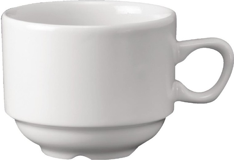  Churchill Plain Whiteware Stacking Nova Tea Cups 212ml (Pack of 24) 