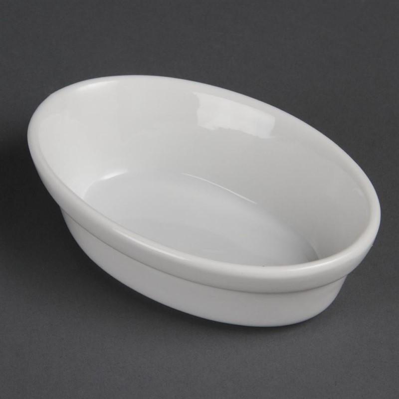  Olympia Whiteware Oval Pie Bowls 145mm (Pack of 6) 