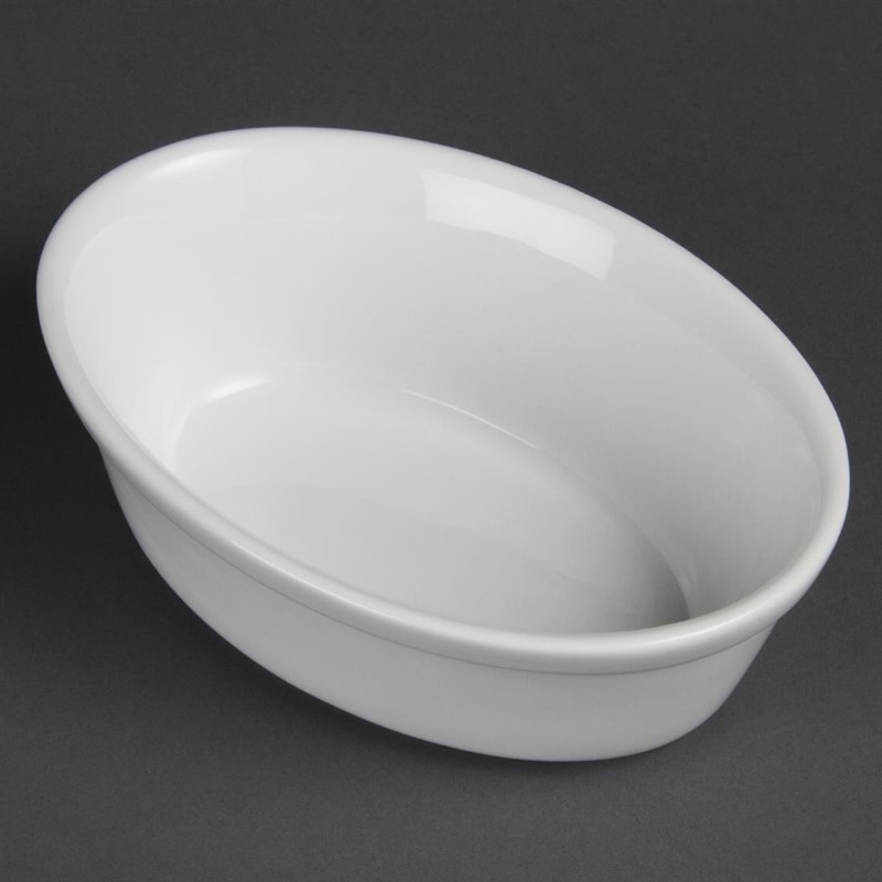  Olympia Whiteware Oval Pie Bowls 161mm (Pack of 6) 