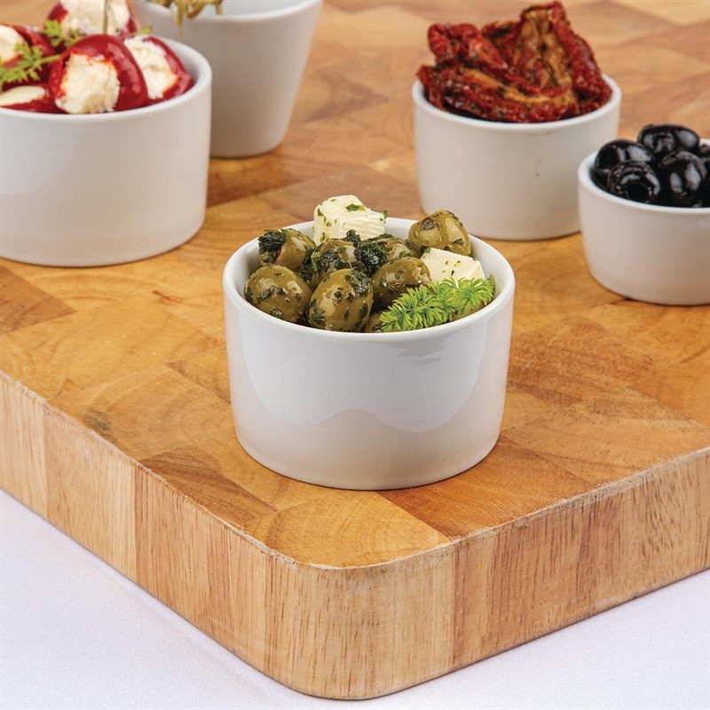  Olympia Whiteware Contemporary Ramekins 80mm (Pack of 12) 