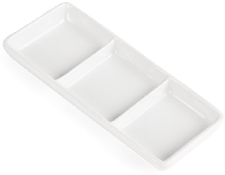  Olympia Whiteware 3 Section Dishes (Pack of 12) 
