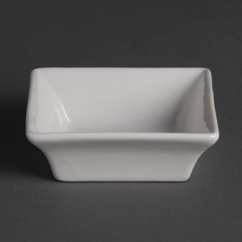  Olympia Miniature Square Dishes 75mm (Pack of 12) 