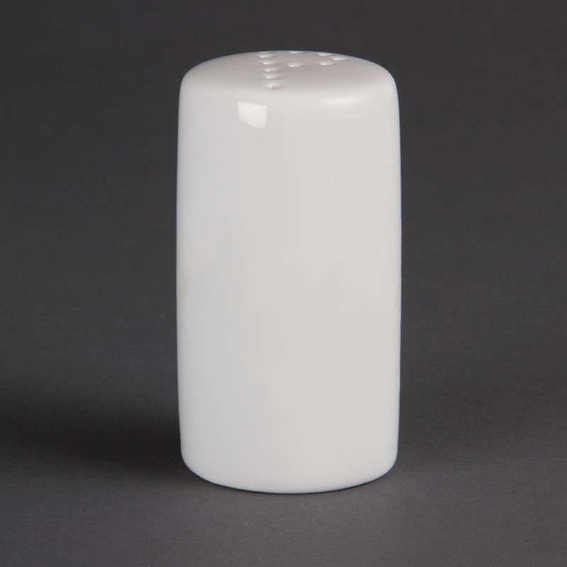  Olympia Whiteware Pepper Shakers 80mm (Pack of 12) 