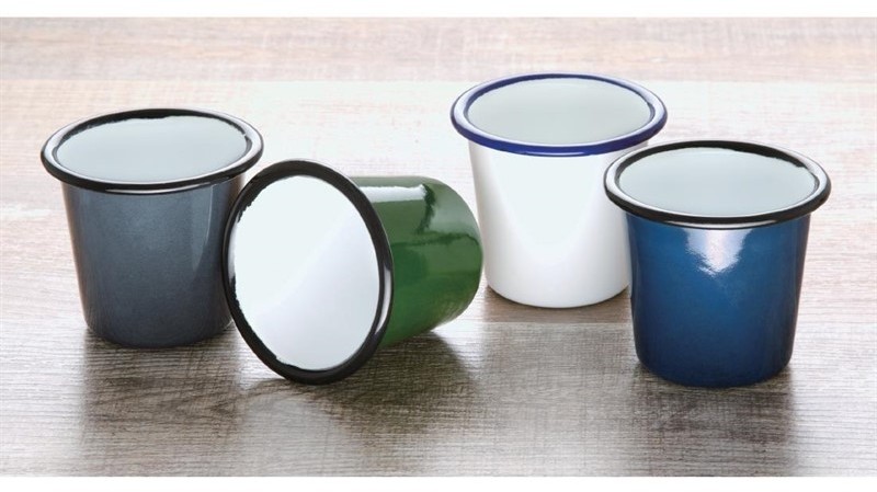  Olympia Enamel Tumbler Grey 310ml (Pack of 6) 