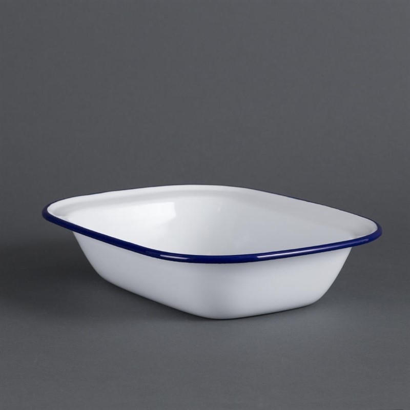  Olympia Enamel Dishes Rectangular 280 x 190mm (Pack of 6) 