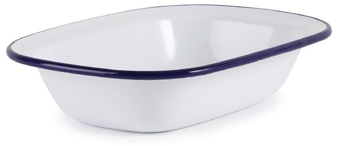  Olympia Enamel Pie Dishes Rectangular 180 x 135mm (Pack of 6) 