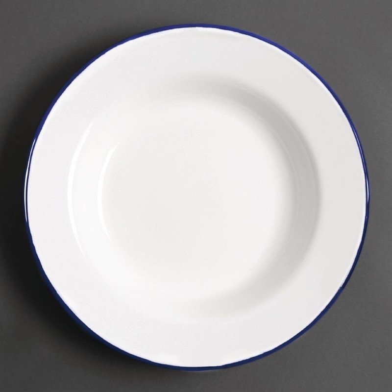  Olympia Enamel Soup Plates 245mm (Pack of 6) 