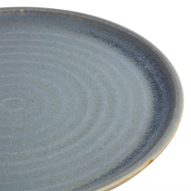 Olympia Canvas Small Rim Round Plate Blue Granite 265mm (Pack of 6) 