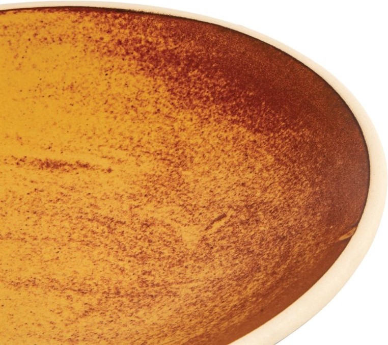  Olympia Canvas Shallow Tapered Bowl Sienna Rust 200mm (Pack of 6) 