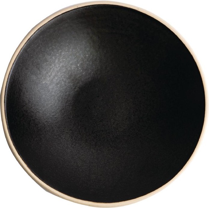  Olympia Canvas Shallow Tapered Bowl Delhi Black 200mm (Pack of 6) 