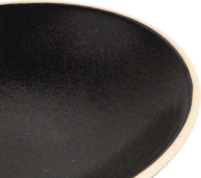  Olympia Canvas Shallow Tapered Bowl Delhi Black 200mm (Pack of 6) 