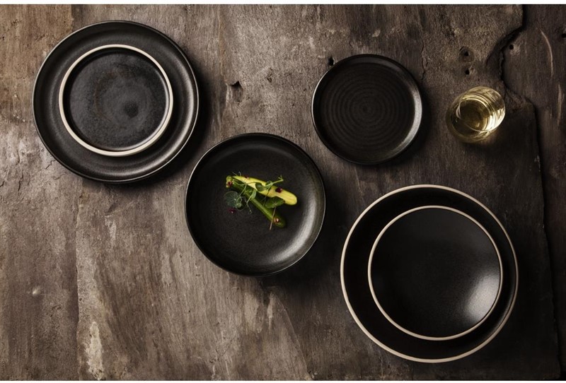  Olympia Canvas Coupe Bowl Delhi Black 230mm (Pack of 6) 