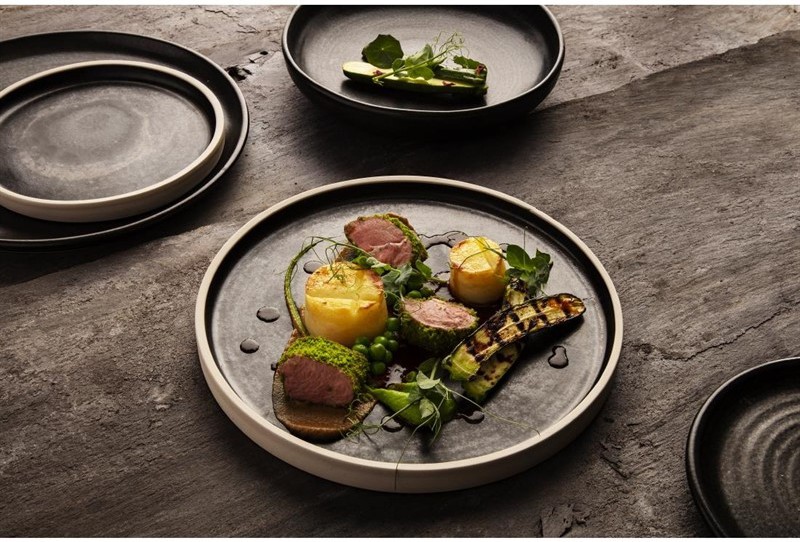  Olympia Canvas Coupe Bowl Delhi Black 230mm (Pack of 6) 