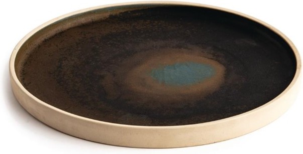  Olympia Canvas Flat Round Plate Green Verdigris 250mm (Pack of 6) 