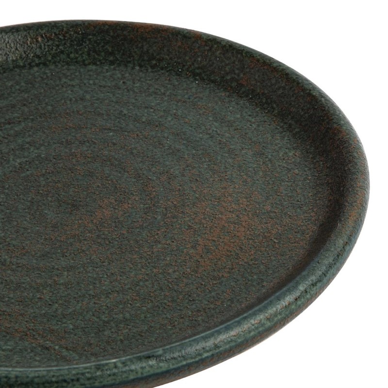  Olympia Canvas Small Rim Round Plate Green Verdigris 180mm (Pack of 6) 