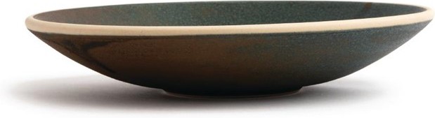  Olympia Canvas Shallow Tapered Bowl Green Verdigris 200mm (Pack of 6) 