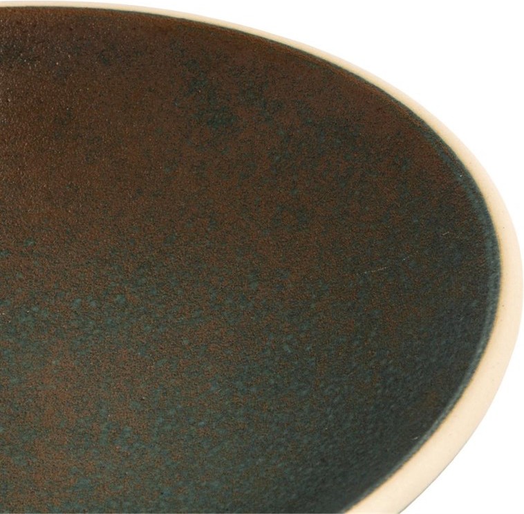  Olympia Canvas Shallow Tapered Bowl Green Verdigris 200mm (Pack of 6) 