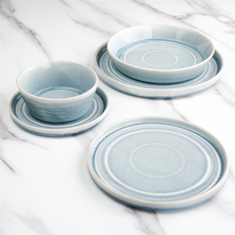  Olympia Cavolo Flat Round Plate Ice Blue 220mm (Pack of 6) 