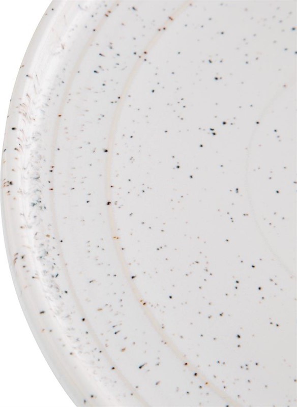  Olympia Cavolo White Speckle Flat Round Plate - 220mm (Box 6) 