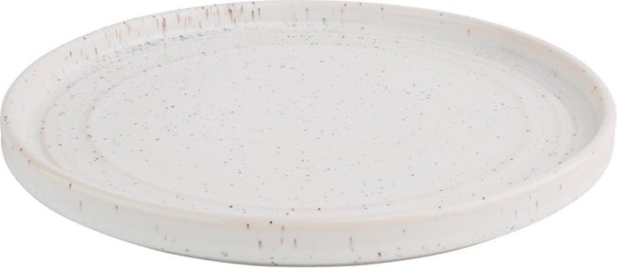  Olympia Cavolo White Speckle Flat Round Plate - 220mm (Box 6) 