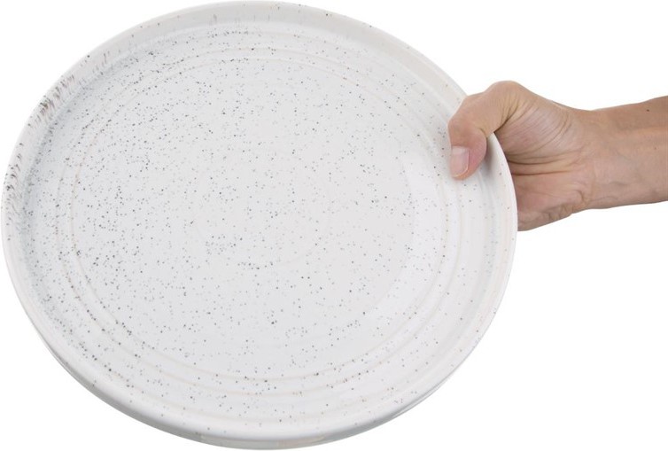  Olympia Cavolo White Speckle Flat Round Plate - 270mm (Box 4) 