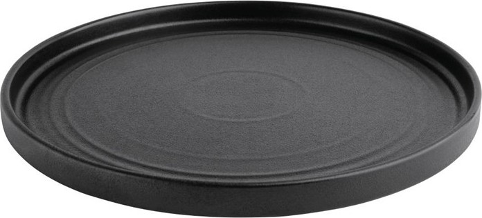 Olympia Cavolo Textured Black Flat Round Plate - 270mm (Box 4) 