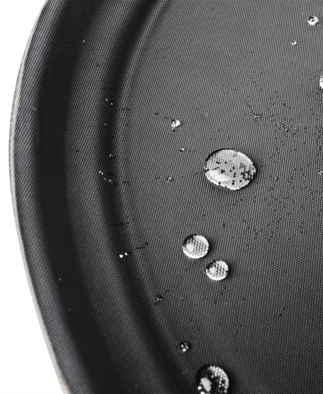  Kristallon Polypropylene Oval Non-Slip Tray Black 685mm 