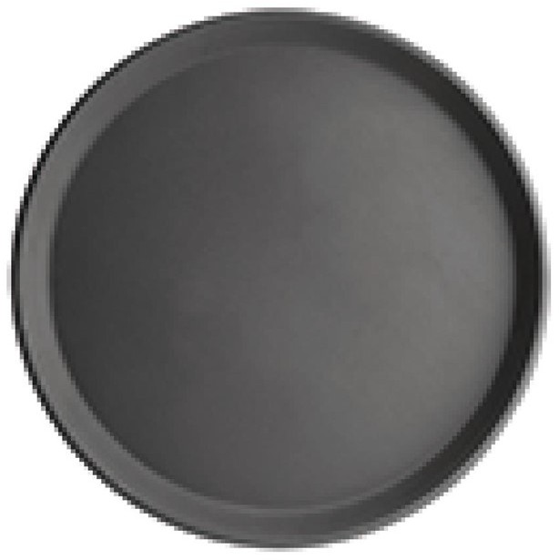  Kristallon Polypropylene Round Non-Slip Tray Black 356mm 