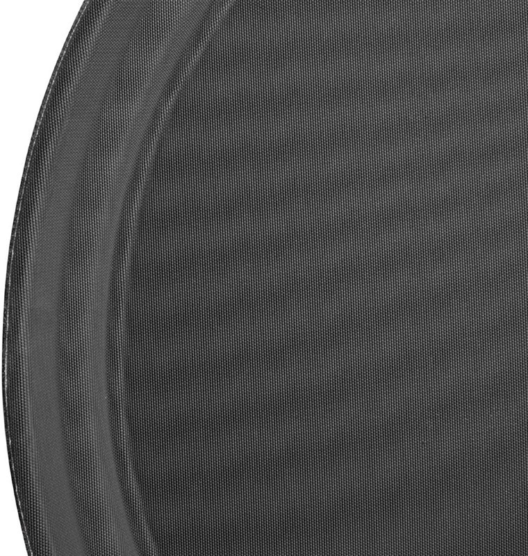  Kristallon Fibreglass Round Non-Slip Tray Black 406mm 