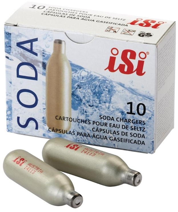  Gastronoble ISI Soda Siphon CO2 Charger Bulbs (Pack of 10) 