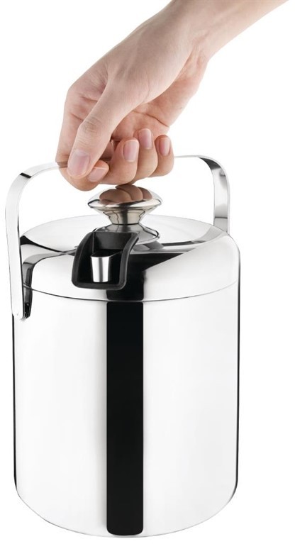  Olympia Ice Bucket with Lid and Tongs 1.23Ltr 