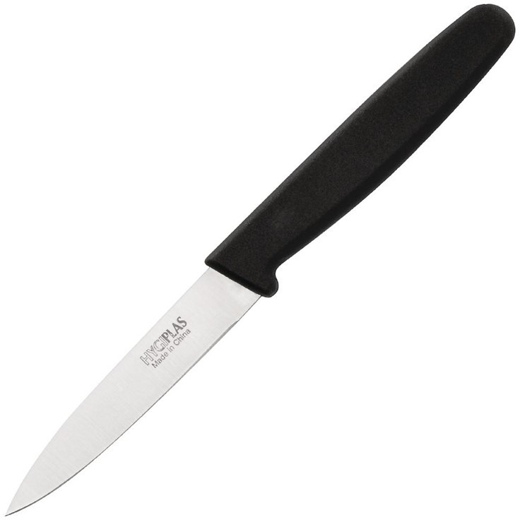  Hygiplas Straight Blade Paring Knife Black 7.5cm 