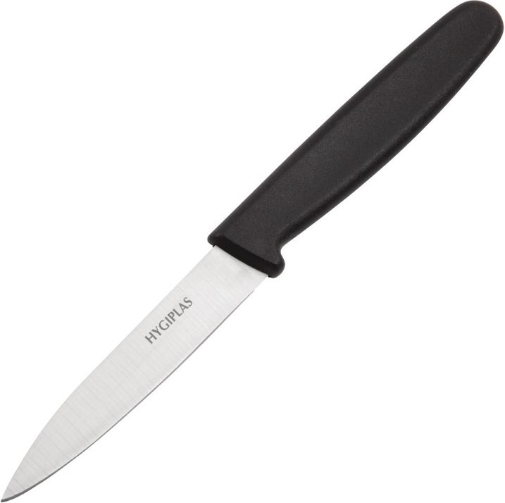  Hygiplas Straight Blade Paring Knife Black 7.5cm 