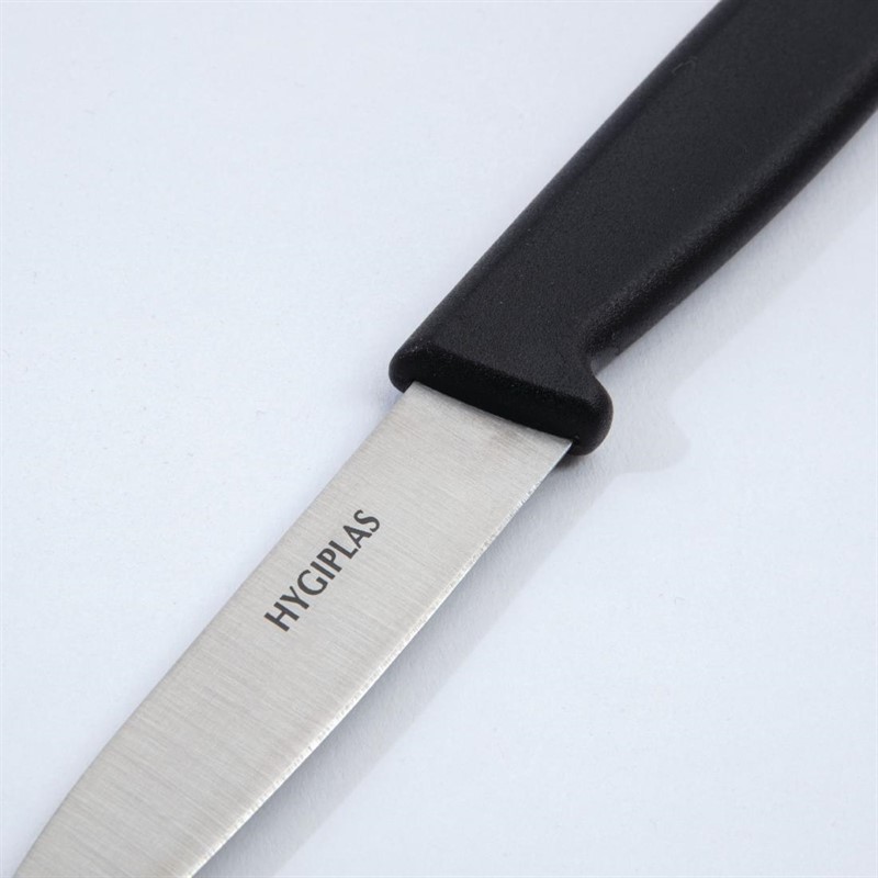  Hygiplas Straight Blade Paring Knife Black 7.5cm 