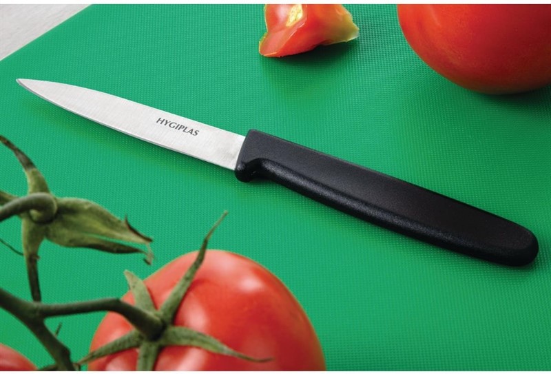  Hygiplas Straight Blade Paring Knife Black 7.5cm 