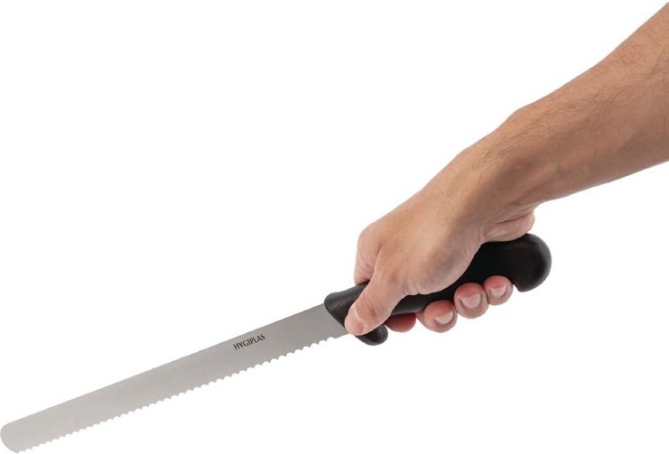  Hygiplas Serrated Slicer Black 30.5cm 