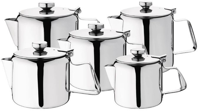  Olympia Concorde Stainless Steel Teapot 17oz 480ml (Single) 