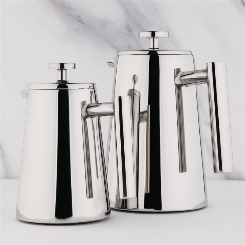  Olympia Insulated Art Deco Stainless Steel Cafetiere 6 Cup 