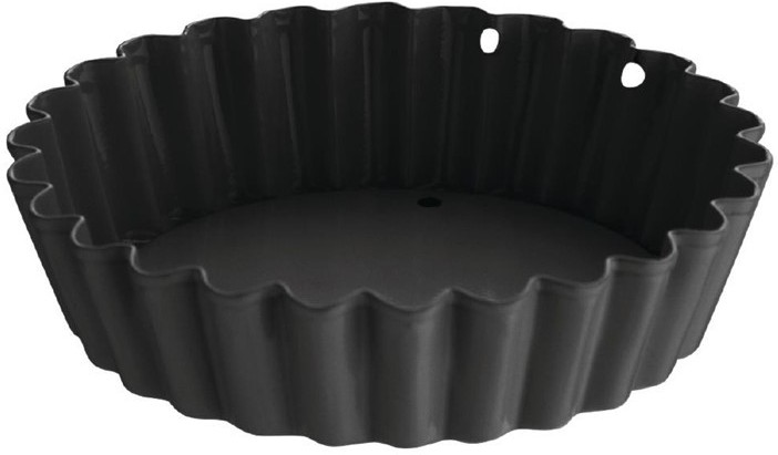 Vogue Non-Stick Mini Quiche Tin With Removable Base 80mm (Pack of 3) 