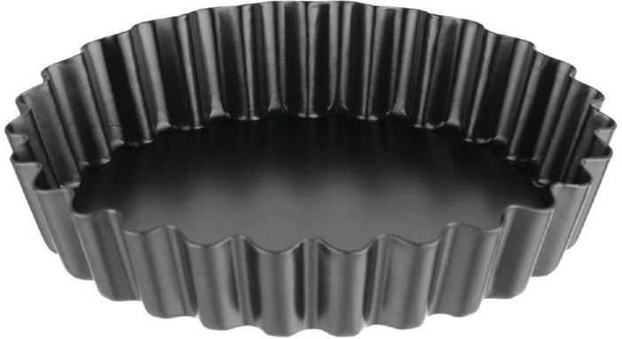  Vogue Non-Stick Mini Quiche Tin With Removable Base 100mm (Pack of 3) 