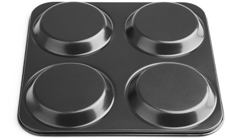  Vogue Carbon Steel Non-Stick Yorkshire Pudding Tray 4 Cup 