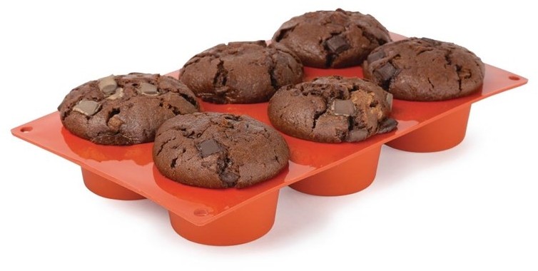  Pavoni Formaflex Silicone Muffin Mould 6 Cup 