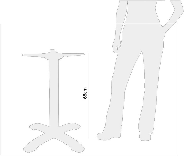  Bolero Flip Top Aluminium Table Base 
