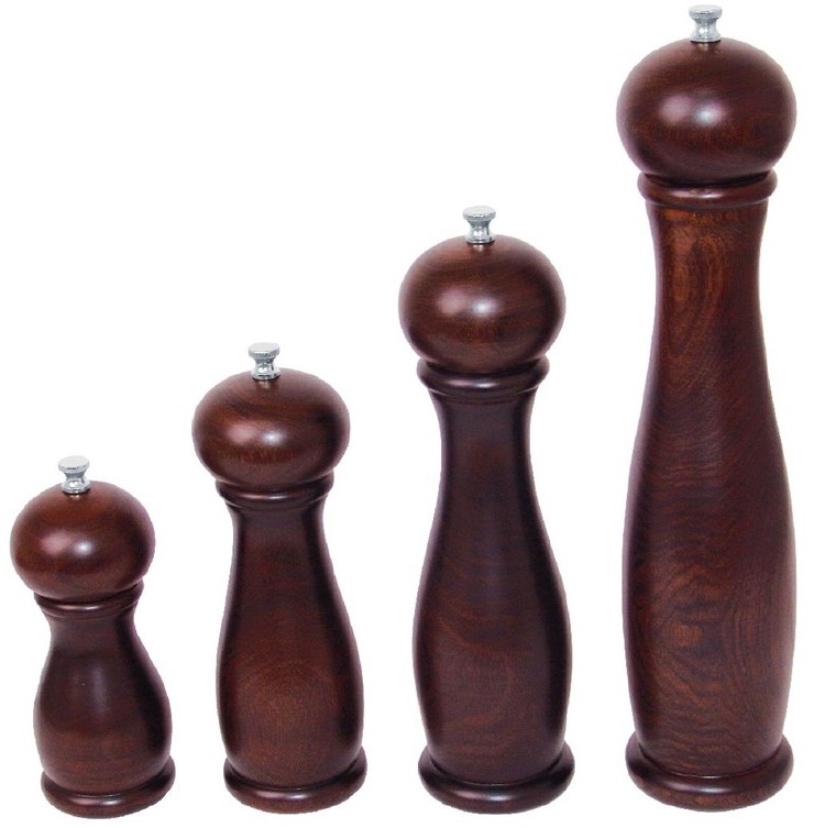  Olympia Dark Wood Salt and Pepper Mill 6in 