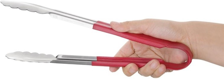  Vogue Colour Coded Red Serving Tongs 11" 