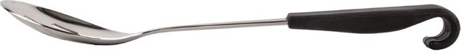  Vogue Slotted Serving Spoon Black Handle 340mm 